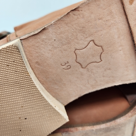 Free People Las Palmas Leather Distressed Ankle Boots Size 39 - Picture 11 of 11